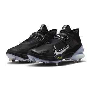 ✅ Nike Force Zoom Trout 8 Elite Black Size 12 Grey White Cleats CZ5913-010 Men's